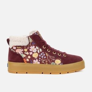 Keds x Rifle Paper Co. Tahoe Burgundy Nouveau Suede Boots